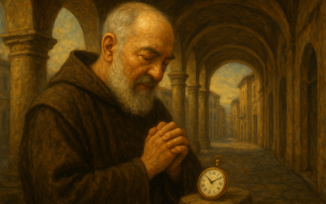 Padre Pio e l’orologio cavese di Oscar Barba